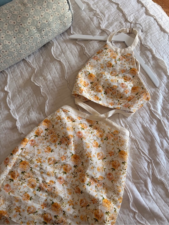 Significant Other Dresses & Skirts - Floral Halter Mini Dress in Yellow - Women Dresses Mini